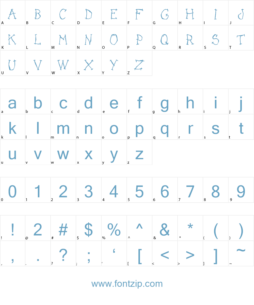 DARK PLACE_DEMO Font Character
